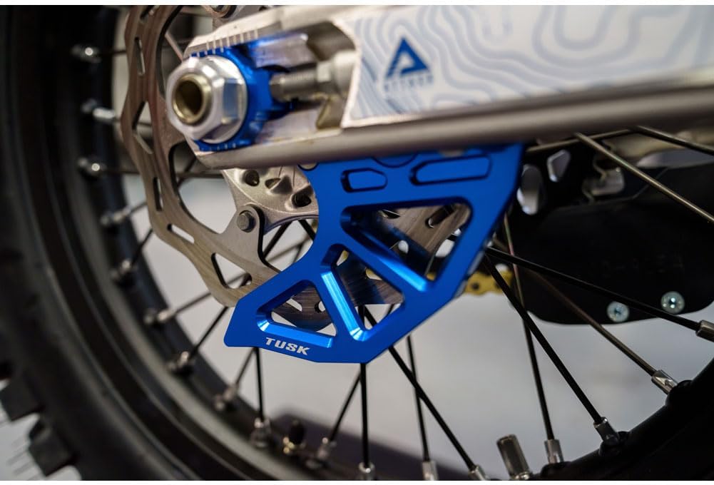Tusk Off-Road Tusk Rear Brake Caliper Support w/Brake Disc Guard Blue for Husqvarna FC 250 Rockstar Edition 2022,2024