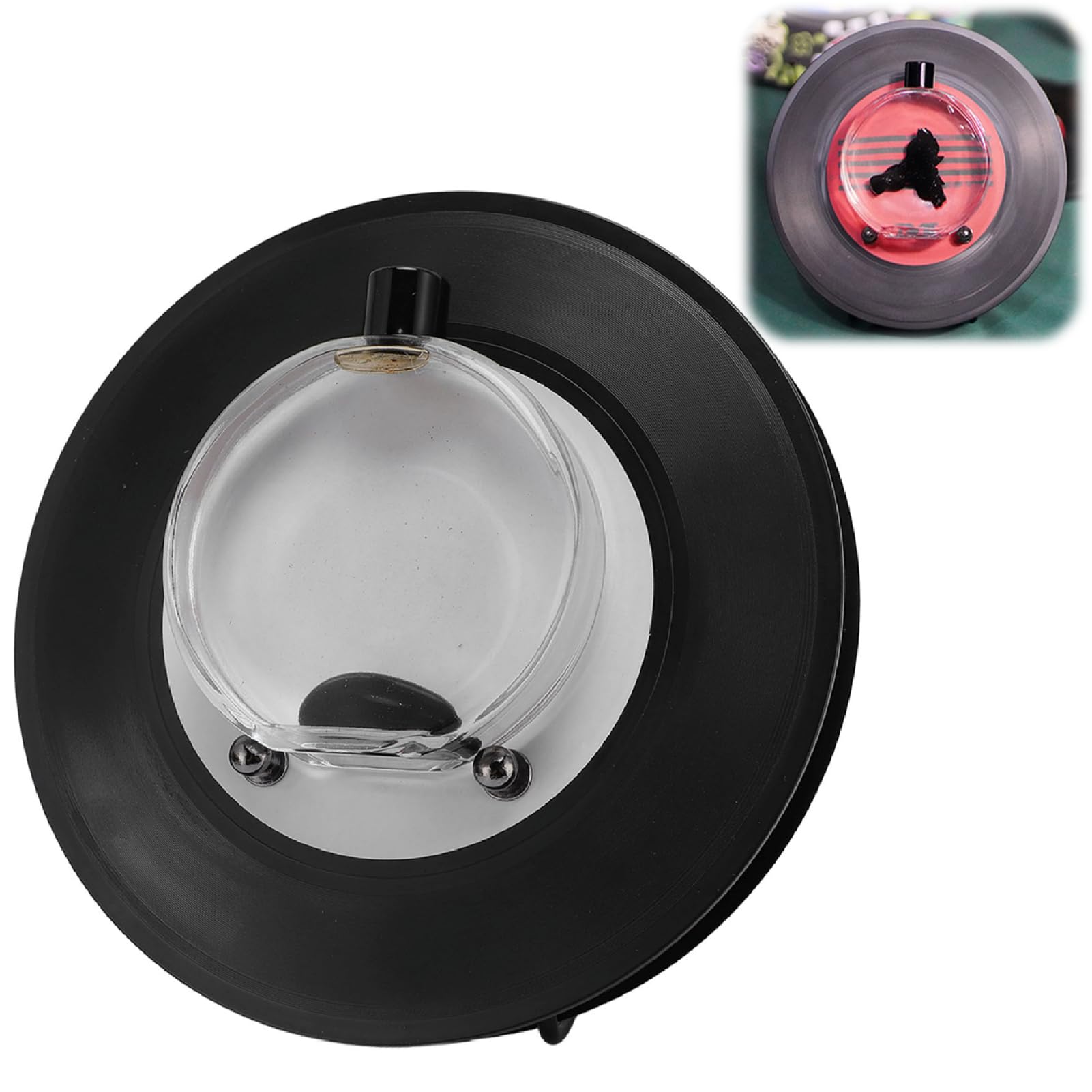 Ferrofluid Speaker Music Mate, Dancing Ferrofluid Sound Visualizer with 12 Colored Pens for DIY Backdrop, Ferrofluid Rhythm Music Sensitive, Desktop Music Pickup, Magnet Liquid Desktop Decor