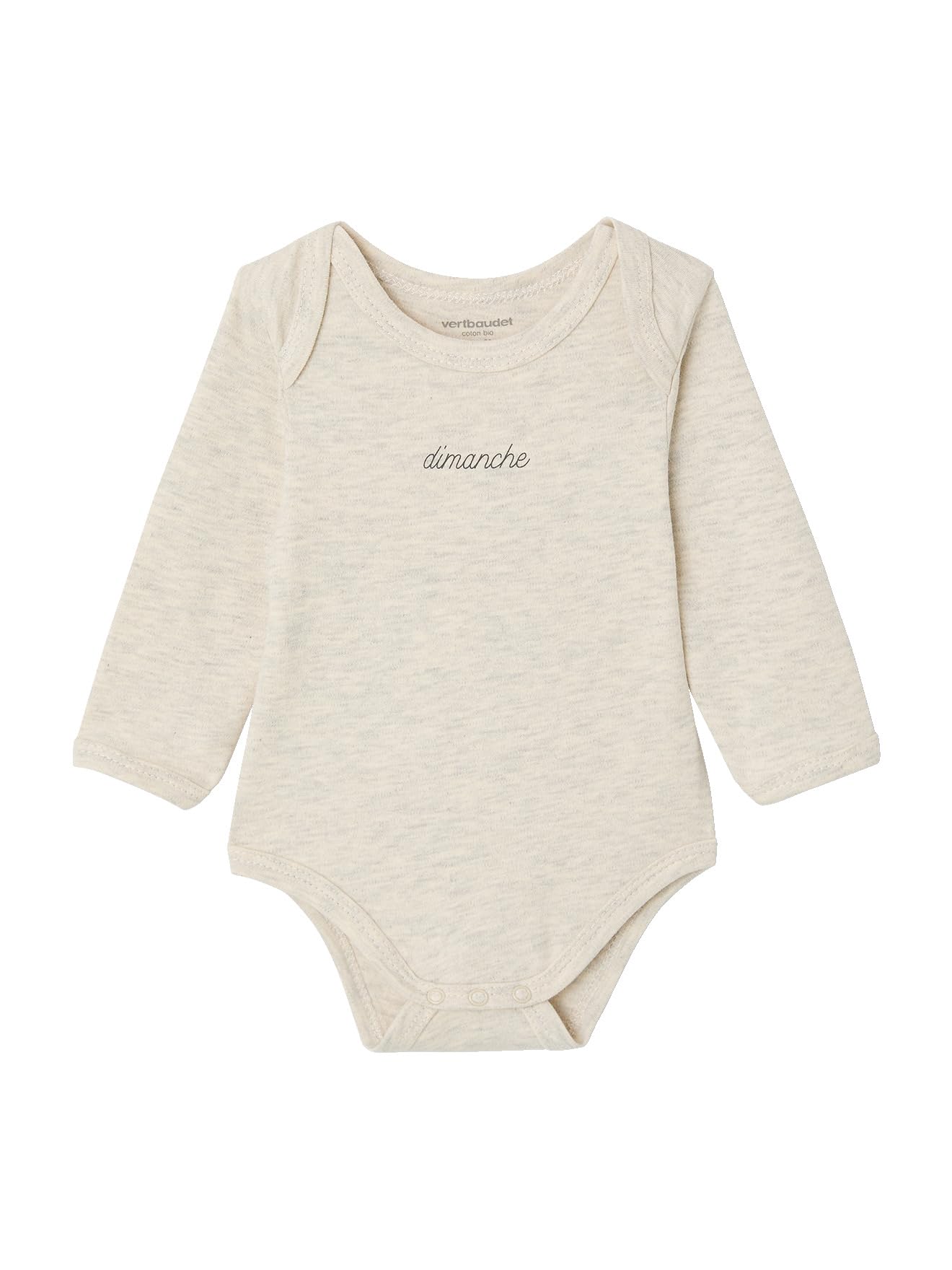 Vertbaudet 7er-Pack Langarm-Schlupfbodys Baby, Bio-Baumwolle BASIC