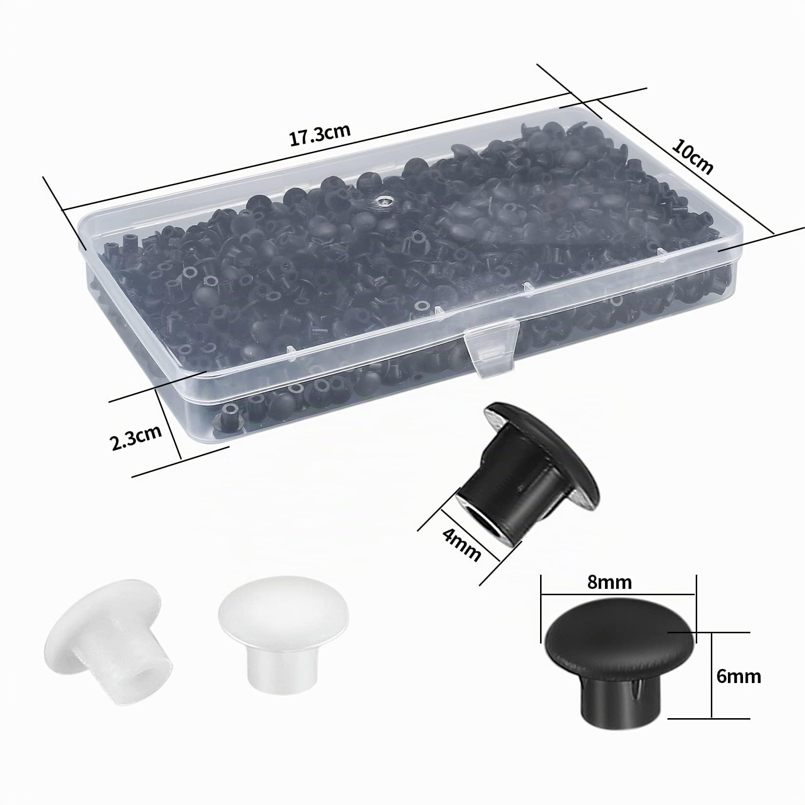 800 Pz 5 mm Tappi Copriforo, Tappi per Fori in Plastica per Tondo Vite Trapano, Mobili/Cucina/Armadietto/Scaffali/Guardaroba/Libreria - Bianco