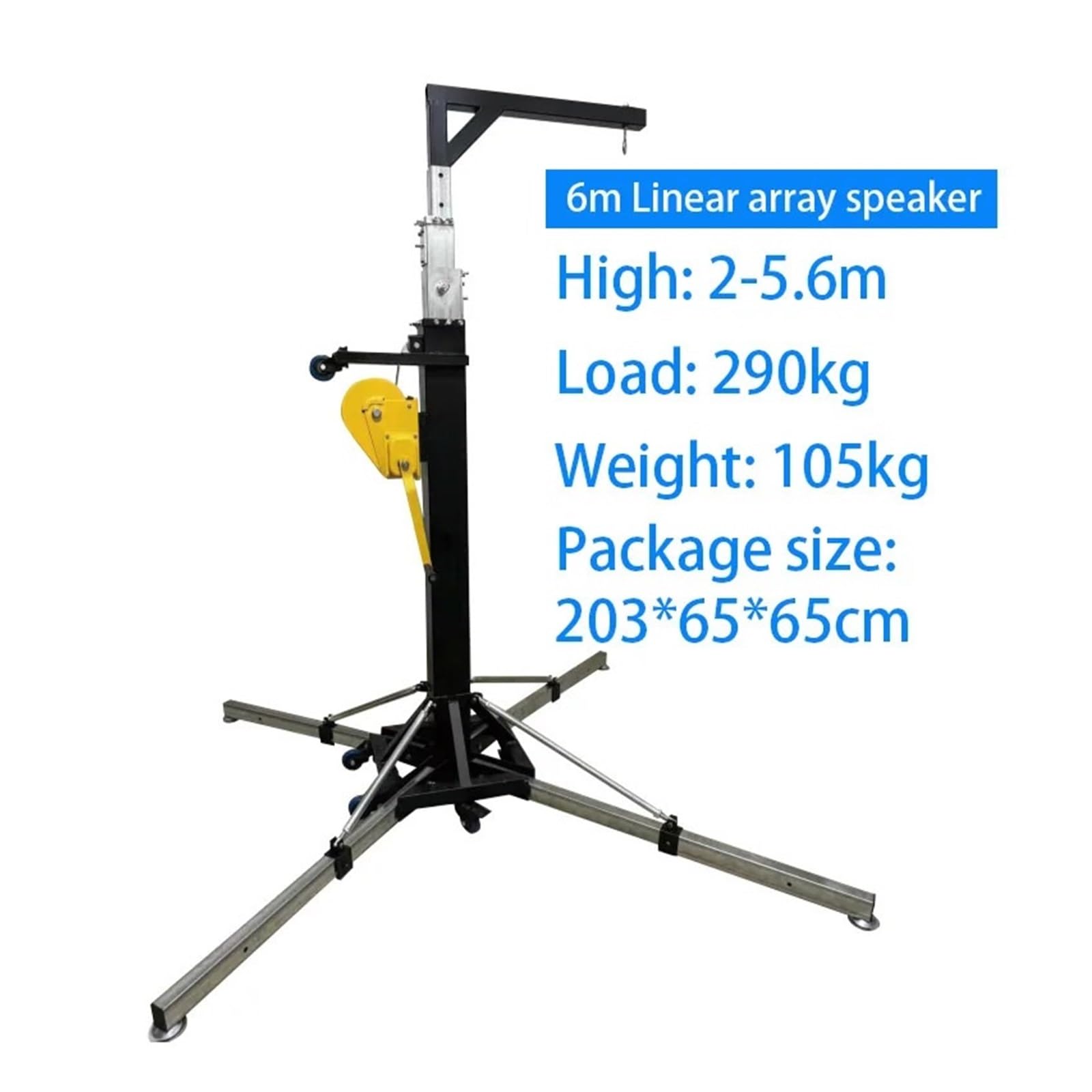 Amplificador De Potencia Iluminación Escenario Line Array Soporte Altavoz Trípode Soportes Manivela Alta Resistencia Luz Truss(2-5m)