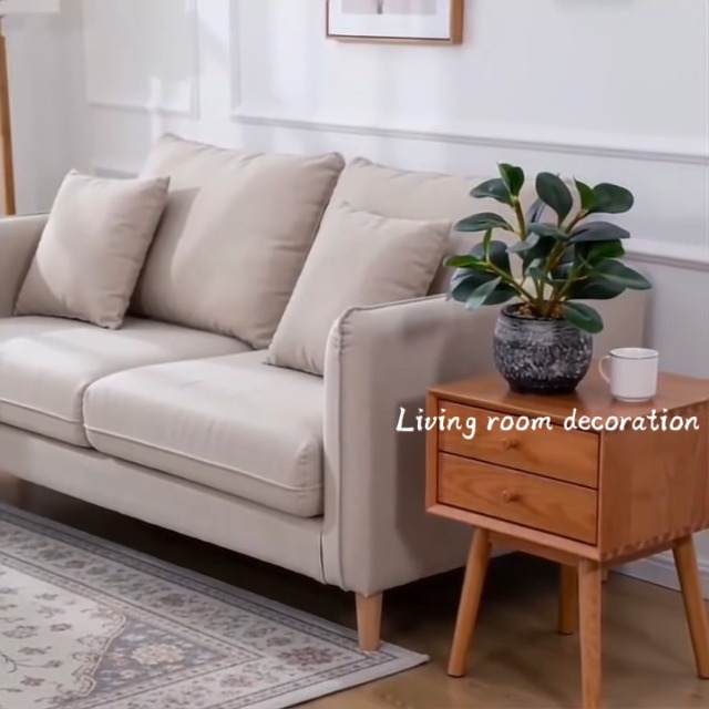 AlphaAcc Small Artificial Ficus in Black Cement Pot Desk Decor