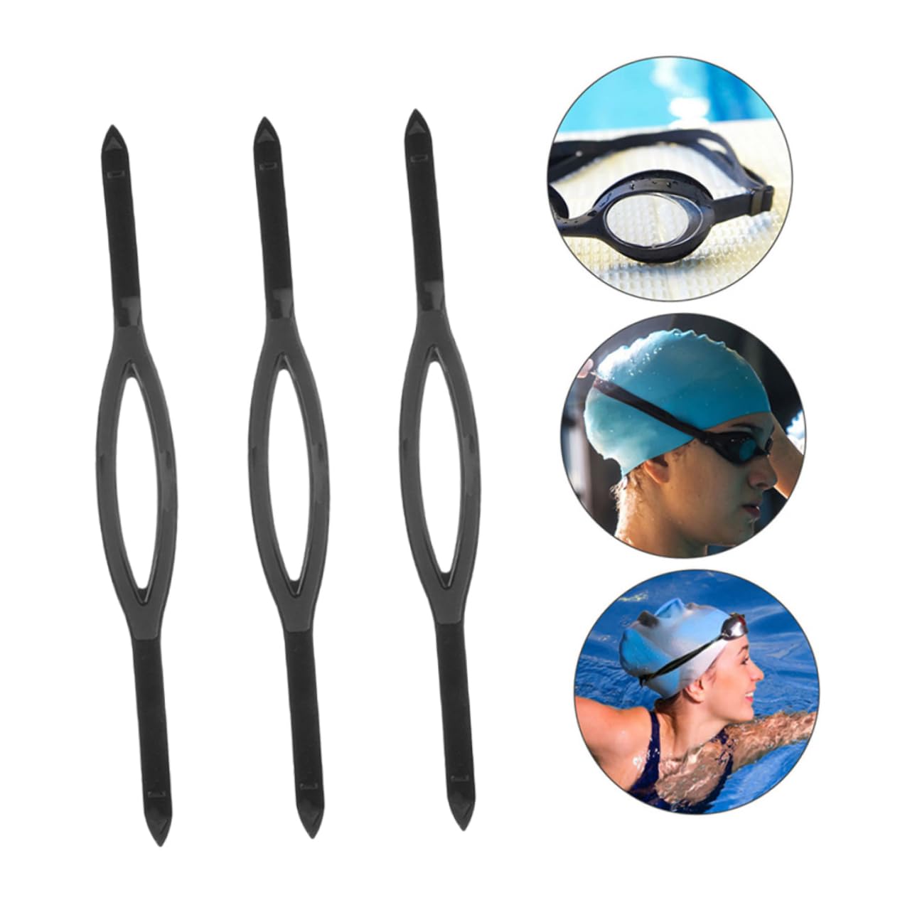 BESPORTBLE 6 Stück Taucherbrillen Ersatzband Brillenband Brillenkopfbänder Schwimmbrillenband Schwimmglasband Brillenzubehör Ohne Zubehör Spiegel Stirnband