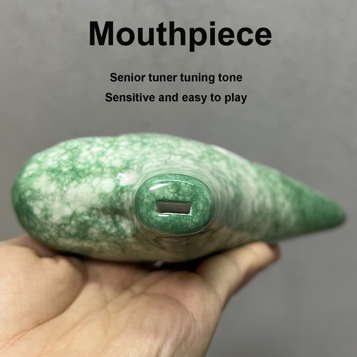 Ocarina Ocarina 12 trous avec livre de chansons pour débutant, ocarina alto do en céramique (vert bulle)
