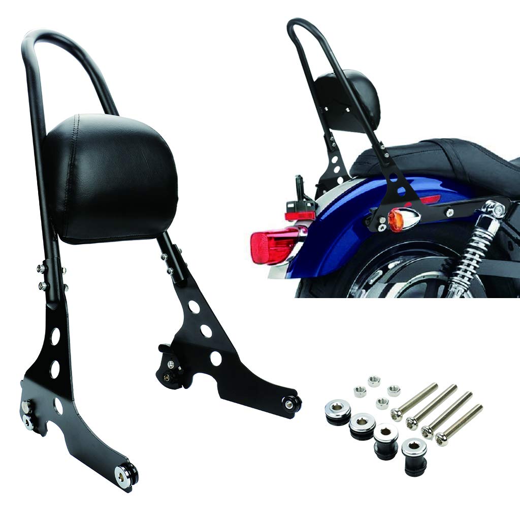 Dossier de Moto,PSLER Dossier de Passager,Sissy Bar pour Touring Road King Street Glide 2004-2023 et pour XL1200C XL1200S 1996-2000