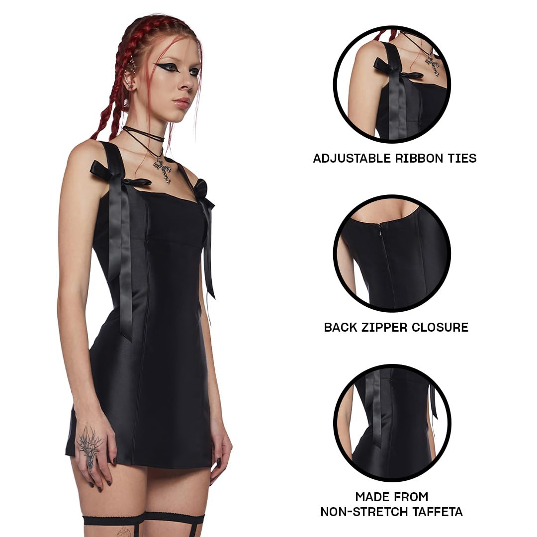 Dolls Kill Pixie Stardust Mini Dress by Current Mood - Taffeta Dress with Fit and Flare Silhouette