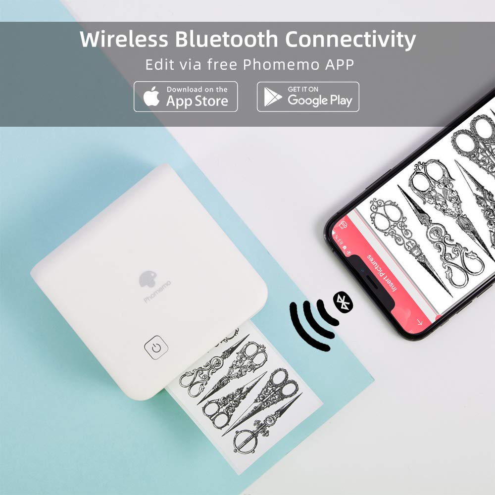 Stampante Termica Portatile Phomemo M02 Pro - 300 DPI Per Adesivi, Appunti E Foto | Bluetooth | Senza Inchiostro - Foto 8
