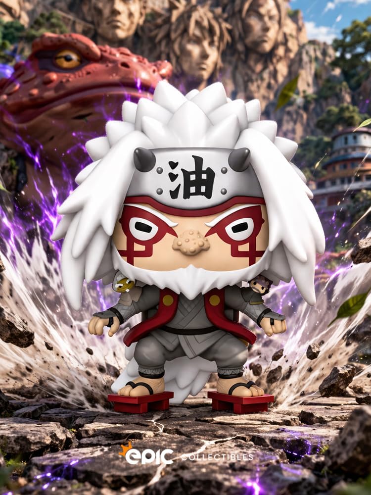 Epic Collectibles Pop Anime: Naruto Shippuden - Jiraiya Sage Mode Exclusive Vinyl Figure Bundled with Box Protector Compatible for Funko