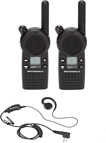 Motorola Walkie Talkies de radio bidireccional CLS1410 con auriculares