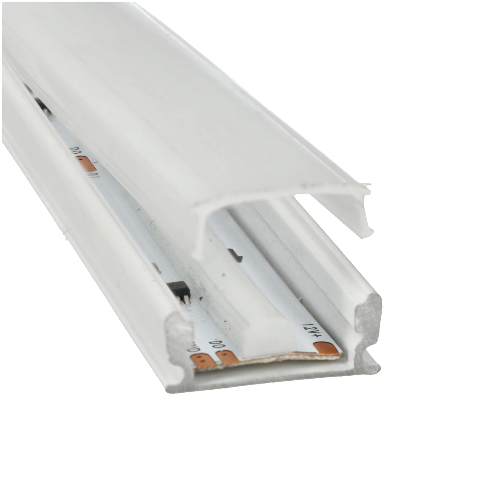 Jandei - Pack 6x Perfiles Aluminio 1 Metro Forma U para Colocación en Superficie de Tiras LED, Difusor Redondeado Blanco Semitransparente. Incluye Tapas Finales y Clips Montaje (Blanco)