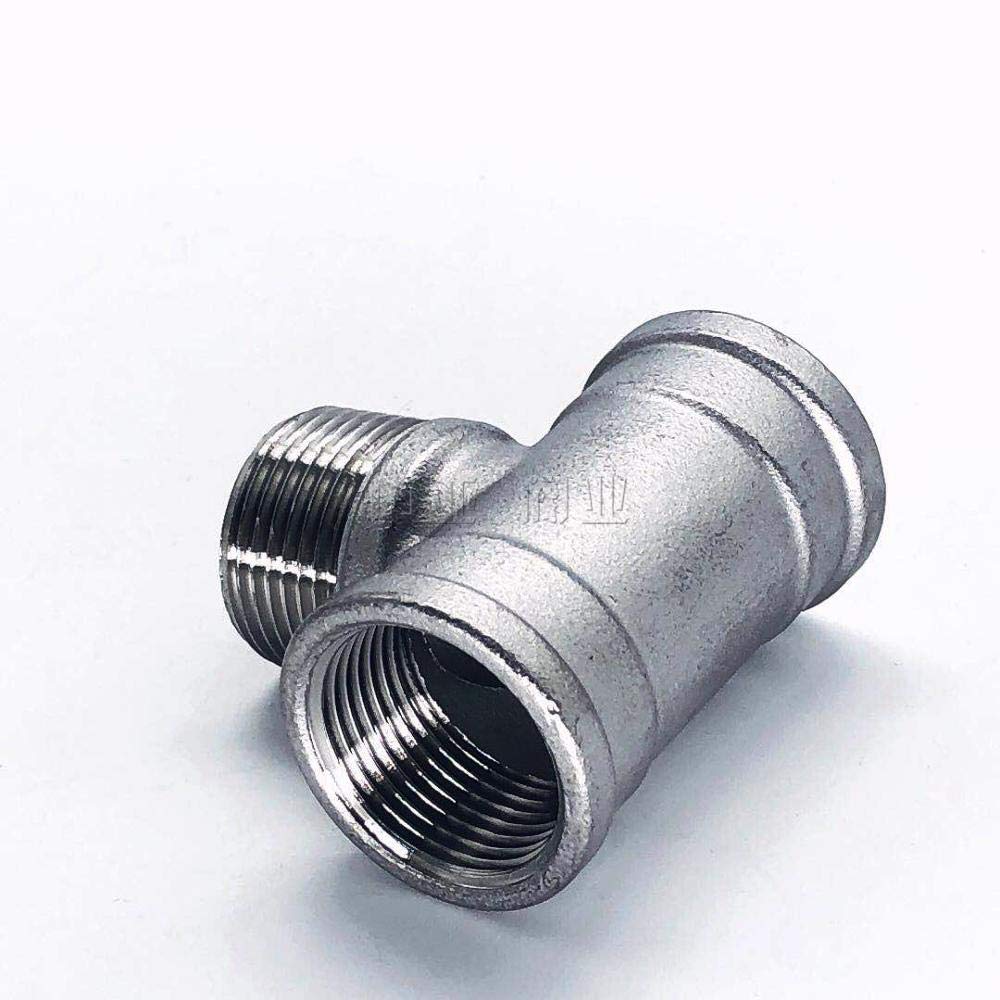 Female+male+Female Threaded 3 Way Tee T Pipe Fitting 1/2" 3/4" 1" Threaded SS304 Stainless Steel(1-1/4") fittings