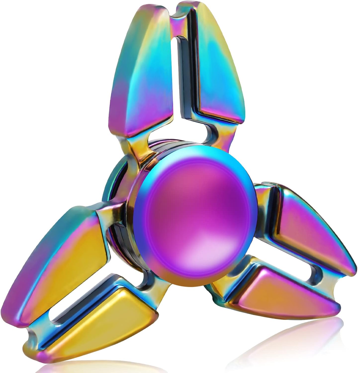 SCIONE Fidget Spinner Metal Mágico de Acero Inoxidable 3-5 Min Alta Velocidad Spinning Juguetes Sensorial Alivio del Estrés para Niños Adultos Juguetes de Fidget Sensory
