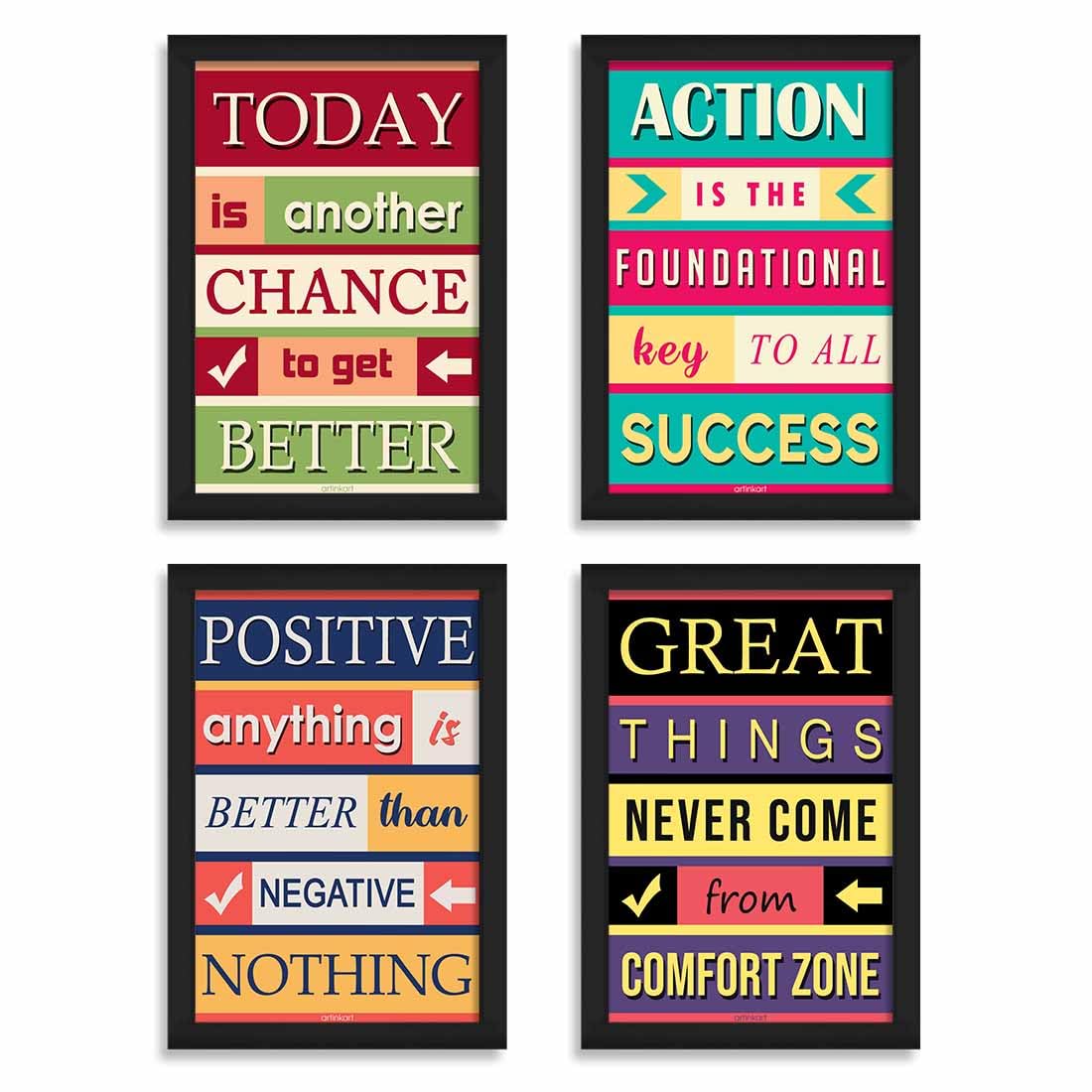 Gym & Motivational Wall Frames - 4 Pack -11 Gym & Motivational Wall Frames - 4 Pack -11
