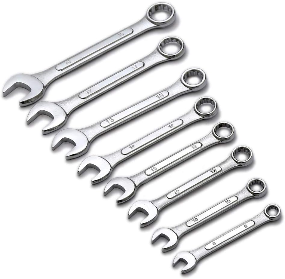 JENLEYJ01015 Metric Standard 12 Point Combination Wrench Set,8-Piece
