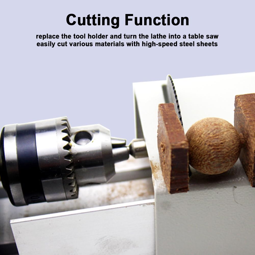 Torno de perforación para hacer modelos de madera, mini torno 6 en 1 con ajuste de 7 velocidades, herramienta giratoria de pulido de molienda, juego estándar para tallar piedra de madera