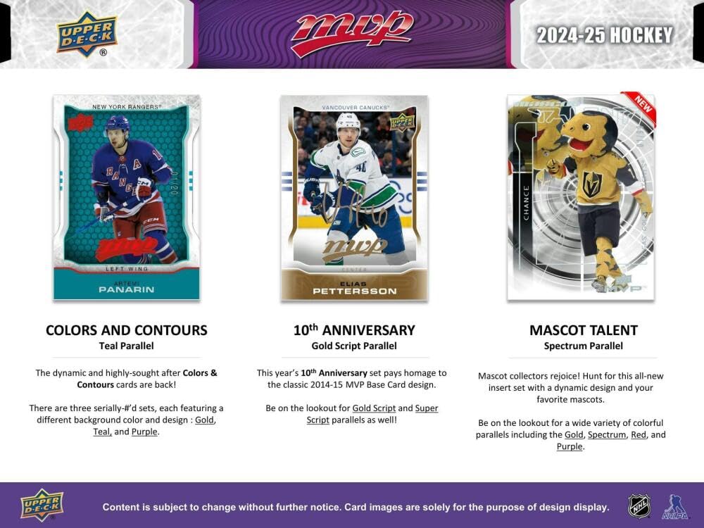 Upper Deck 2024-25 NHL MVP Hobby Box