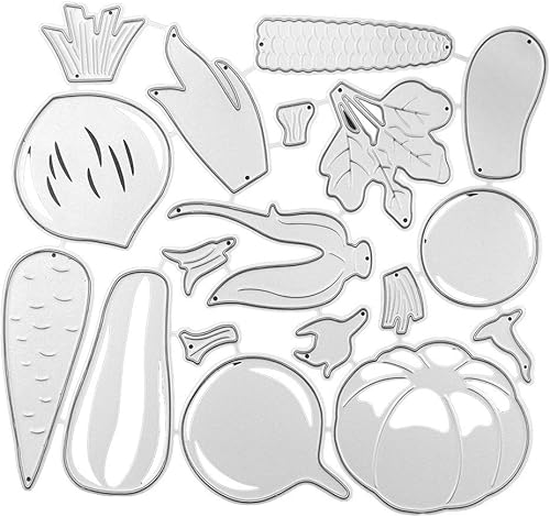 Troqueles de corte de metal para verduras, calabaza, troqueles de corte para manualidades de metal, troqueles para bricolaje, álbumes de recortes,