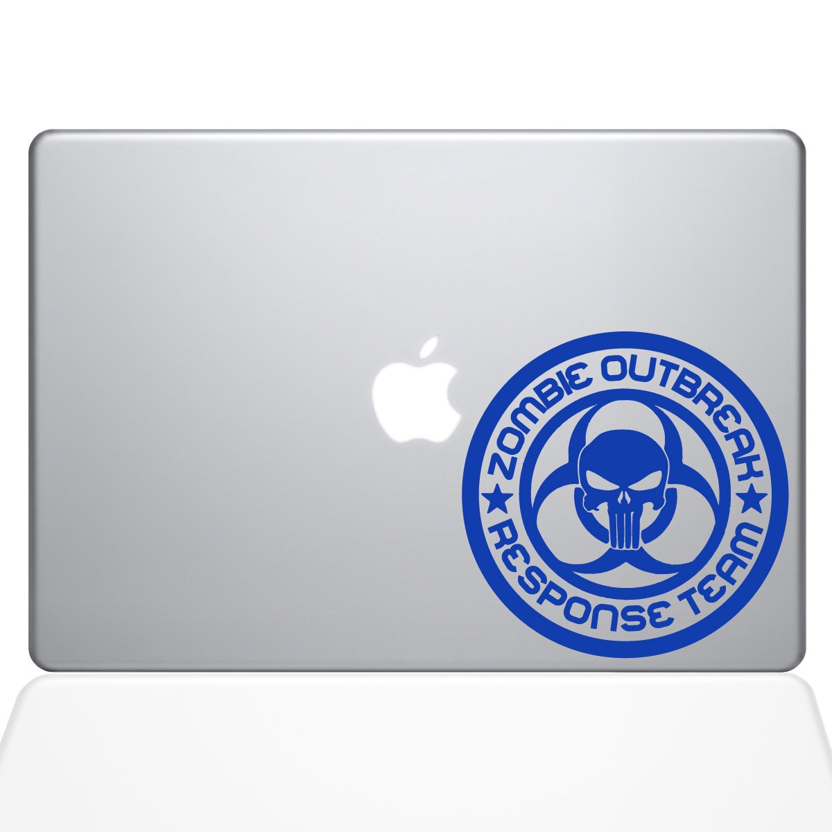 The Decal Guru Zombie Response Team MacBook Decal Vinyl Sticker - 12" MacBook - Dark Blue (1275-MAC-12M-DB)
