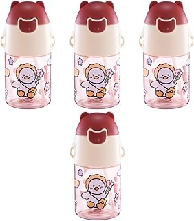Toyvian Copo Com Canudinho Graduado 4 Unidades Garrafas De Água Canudos Para Bebês Canudos De Leite Copos De Canudo Portáteis Para Crianças Sem Derramamento Copos Para Crianças