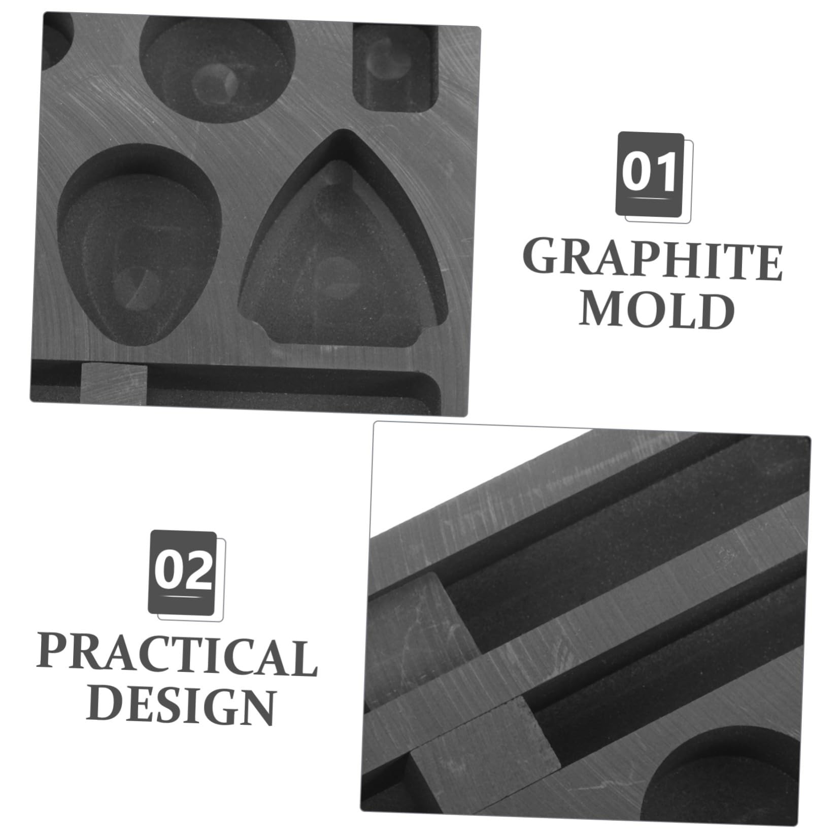 4pièces Moule Graphite Pour Pour Fusion De Métaux Que or Parfait Pour Expériences Scientifiques