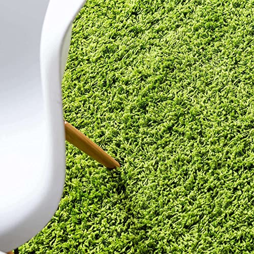 Image of Urban Modern Decor Featuring Soft Shaggy Carpet & Rug for Your Bedroom and Livingroom [Size- 2x6 feet & Color-Green].