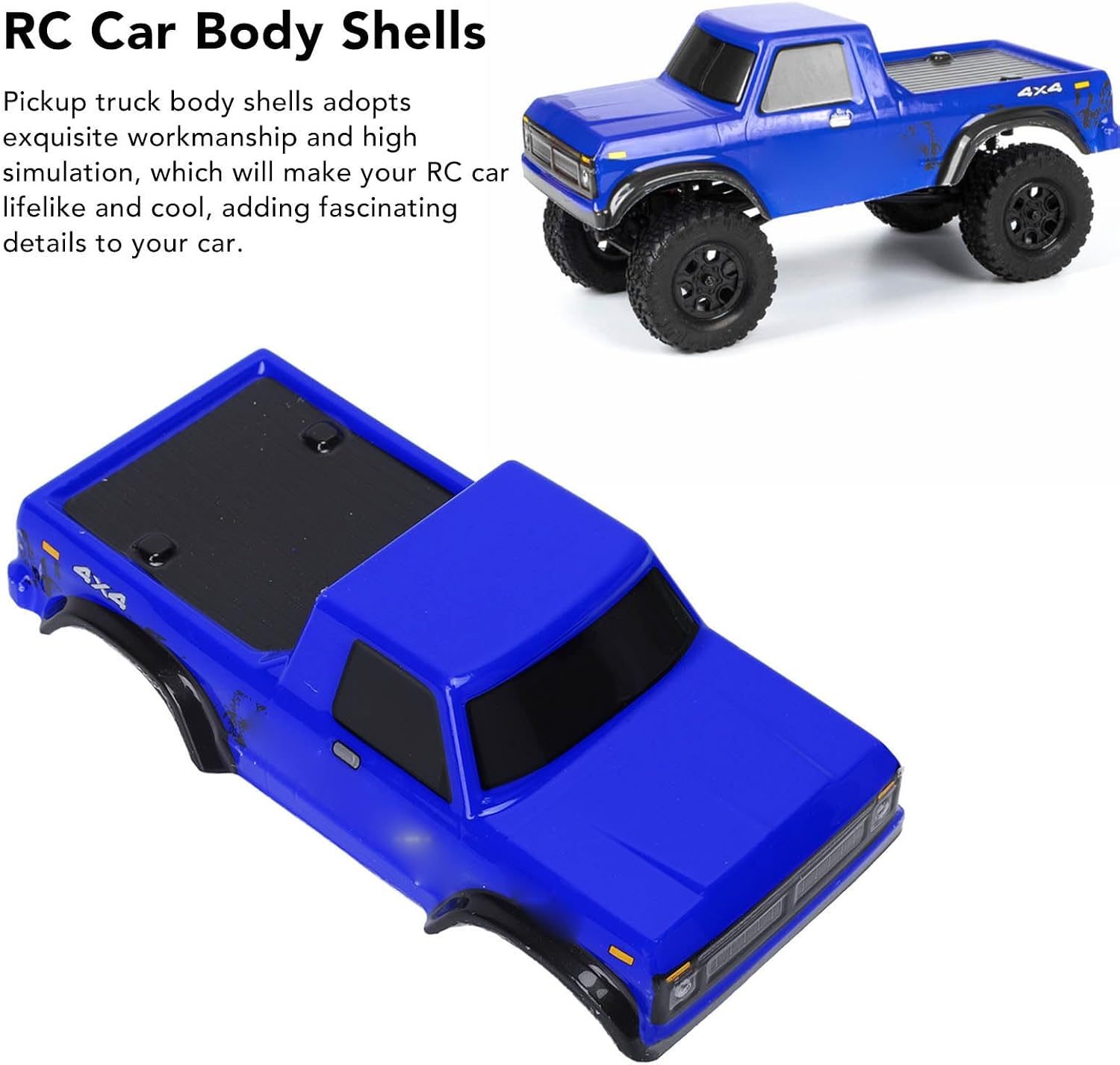 RC Car Body Shells 1 10 Scale Crawler Body Parts for Axial SCX24 Yellow (Blue) image 4