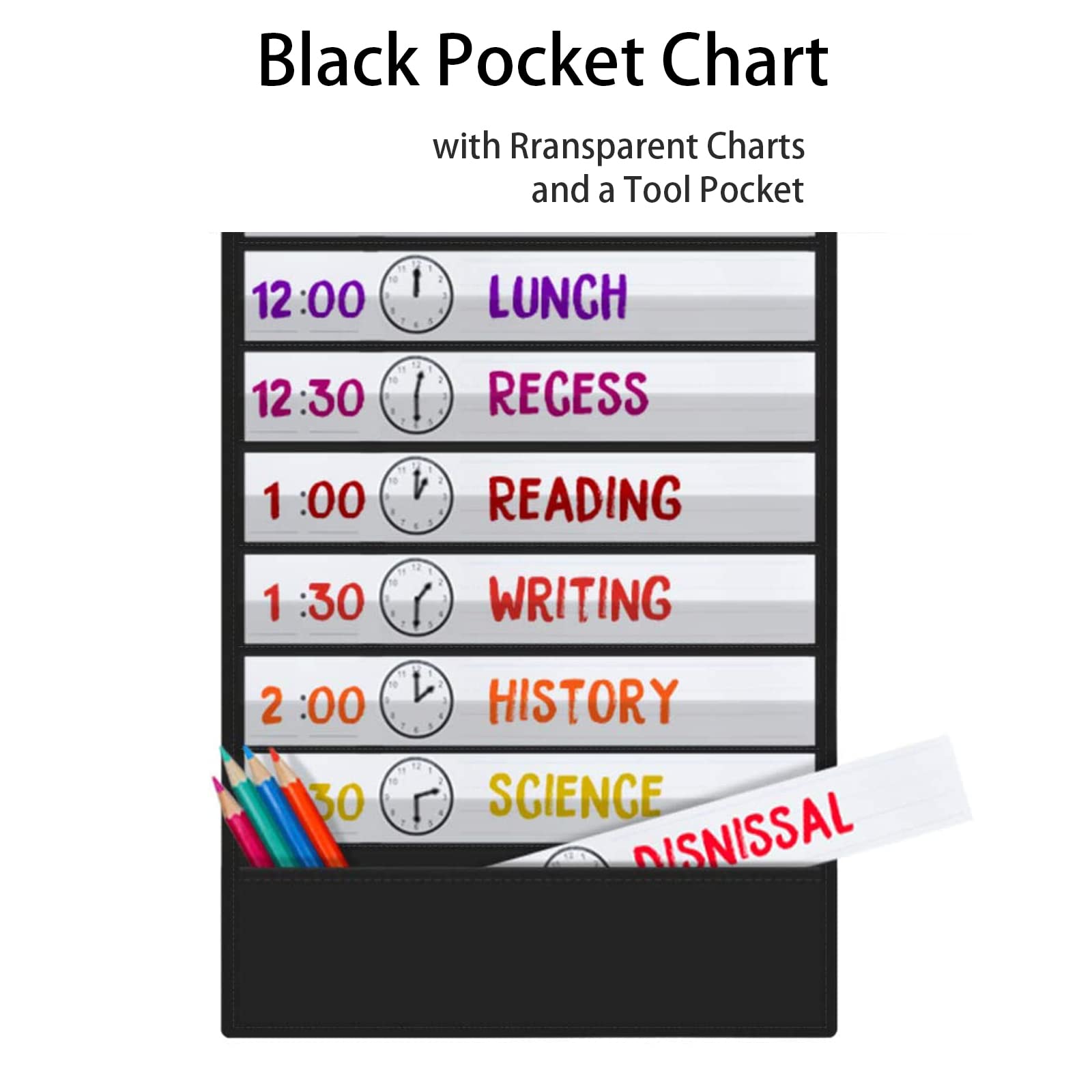 Amazon.co.jp: Headif 毎日のスケジュールポケットチャート 学校用品ポケットチャート 13+1 スケジュールポケットチャート  再利用可能なカード18枚付き 教室教育スマートチャート 学校/オフィス/ホームスクール用 (13インチ x 35.5インチ) : 文房具・オフィス用品