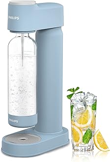 PHILIPS Sparkling Water Maker Soda Maker Soda Streaming Machine for Carbonating with 1L Carbonating Bottle, Seltzer Fizzy Water Maker, Compatible with Any Screw-in 60L CO2 Carbonator(NOT Included)