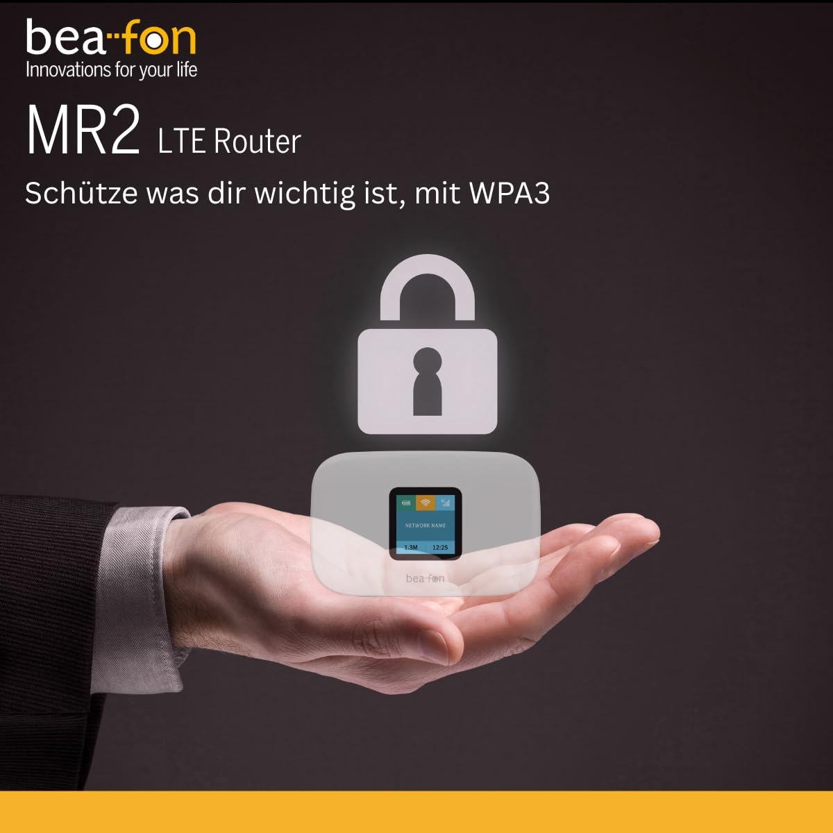 beafon, MR2, router, 4G LTE, mobilny Internet, CAT 4, szyfrowanie WPA3, bezpieczne WiFi, kolorowy wyświetlacz, 3,65 cm (3,65 cm) przycisk WPS,