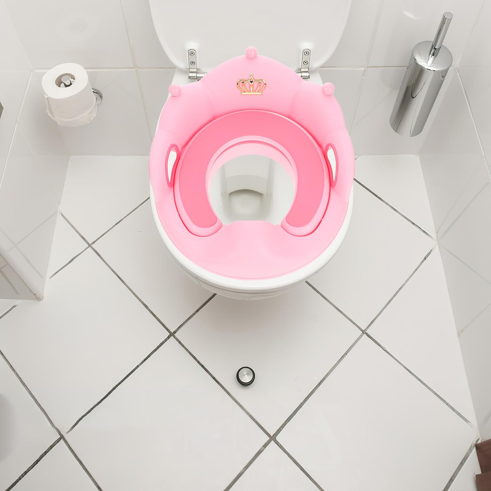 Gatuida Riduttore Wc per Ragazzo Ragazza Unisex con Scaletta Antiscivolo e Cuscino Morbido, Sedile Addestramento Vasino in Polipropilene Resistente per Casa e Viaggio, Vasino Portatile