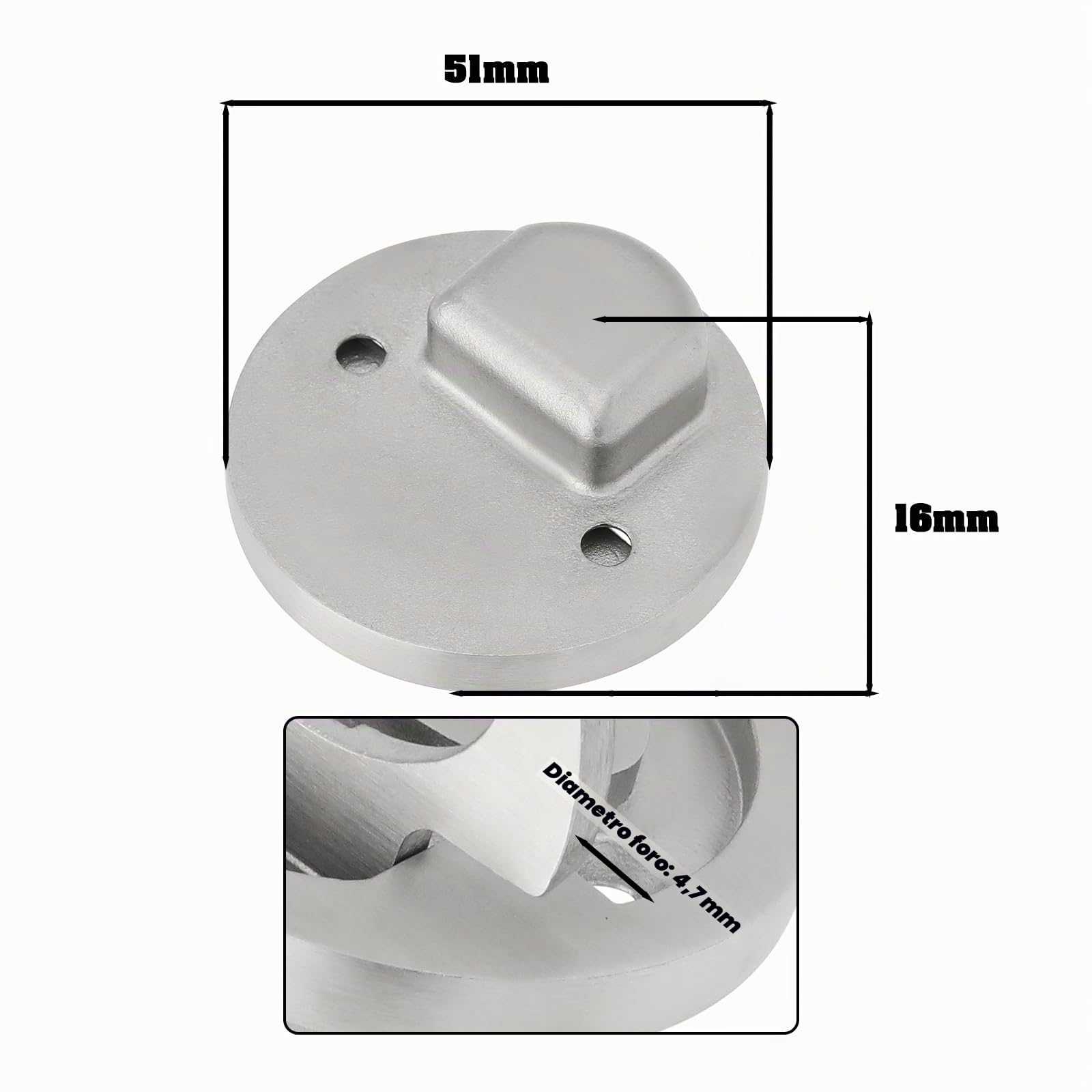 Create idea Maniglia Per Boccaporto Per Barche Rotonda Per Impieghi Gravosi 51 Mm In Acciaio Inossidabile Con Molla Retrattile Anello Trazione A Scomparsa Con Vite Per Armadietto Yacht Barca Marina