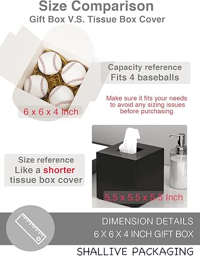 Miniatura 2 de Shallive 24 cajas negras pequeñas de 6 x 6 x 4 pulgadas, cajas de regalo pequeñas con tapas y cinta, caja de regalo para padrinos de boda, caja
