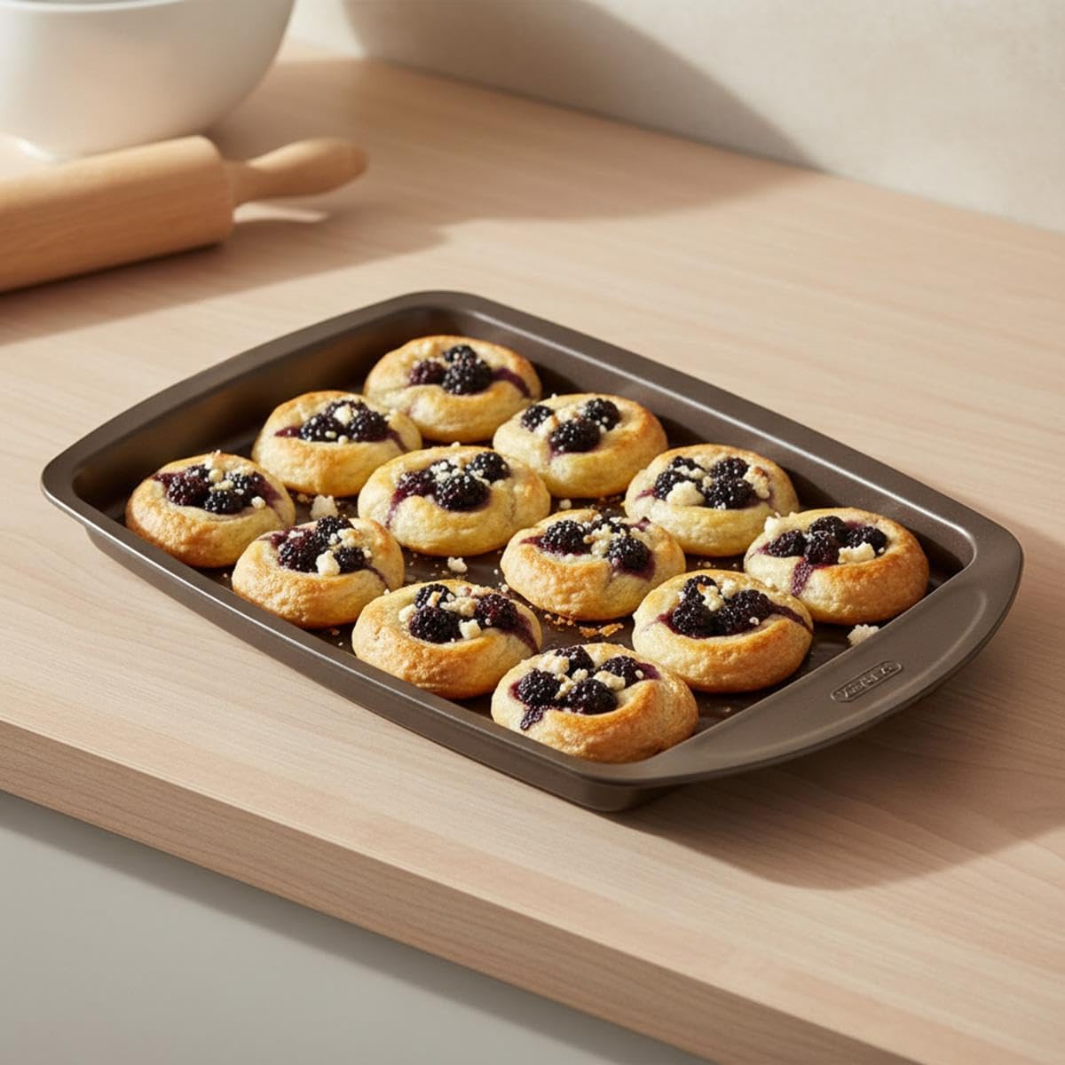 Pyrex - Asimetria - Plaque à Pâtisserie en Métal Anti-Adhésif 33x25 cm