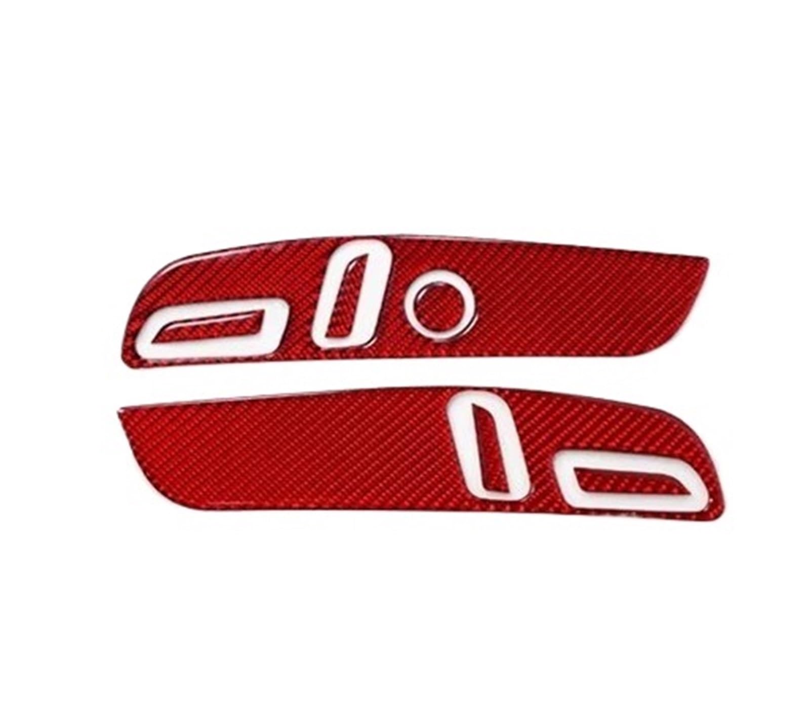 Stickers Inner Car for Seat Adjustment Button Panel Sticker Carbon Fiber Trim Interior for Tesla for Model for 3 Highland for Y Juniper Interior Trim(Red LHD)