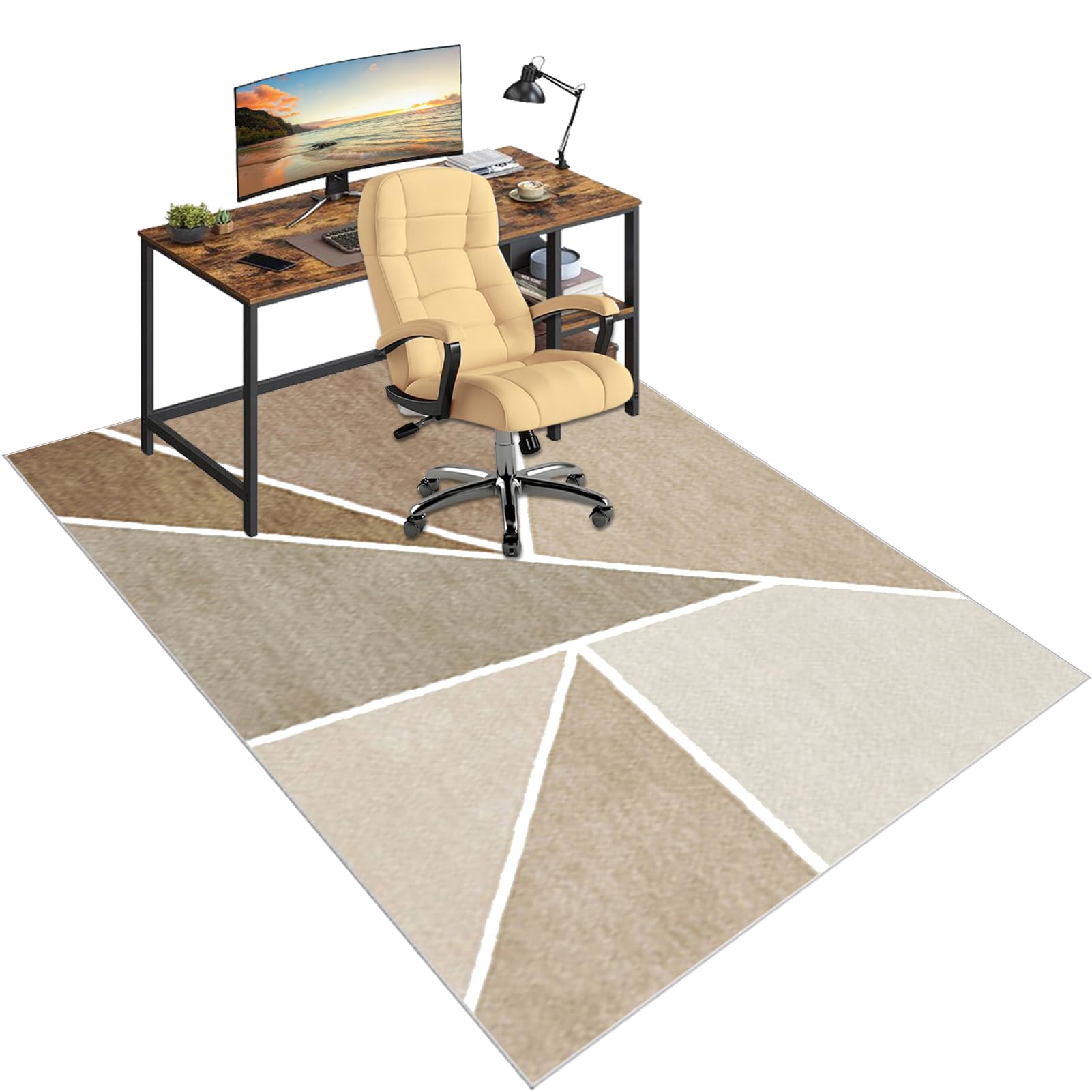 Alfombrilla rectangular para juegos, resistente para suelos duros, protector para parquet y suelos duros, alfombrillas para sillas de oficina, 70 x 90 cm
