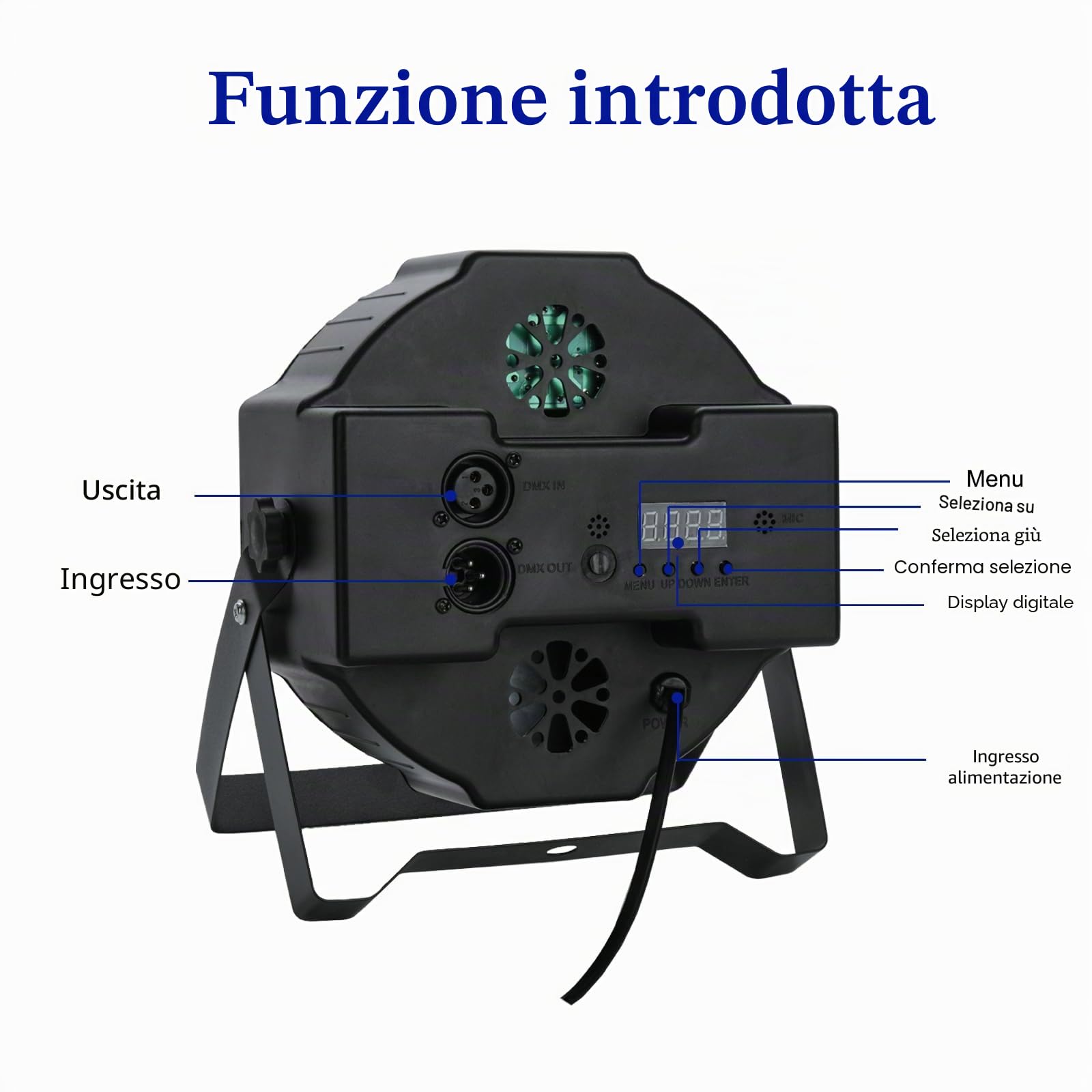 4 Pcs Par LED - 36 RGB LED Faretto Luce da palcoscenico Luci Discoteca Stage Lights Luce da Palco Festa con Suono Attivato e Telecomando per DJ party Bar Musica Spettacoli Matrimonio Natale