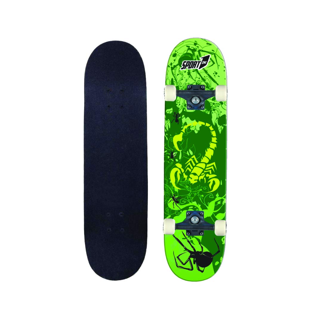 Skateboard bambino Skateboard adulto professionale ragazzo cruiser bambini skate ragazza carver skateboard penny board (ORION VERDE)