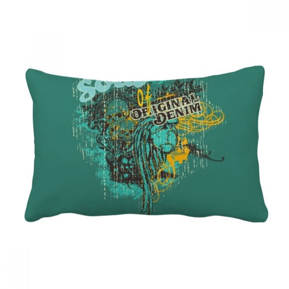Coussin lombaire graffiti street soul contre le mal de dos sur un canapé inconfortable