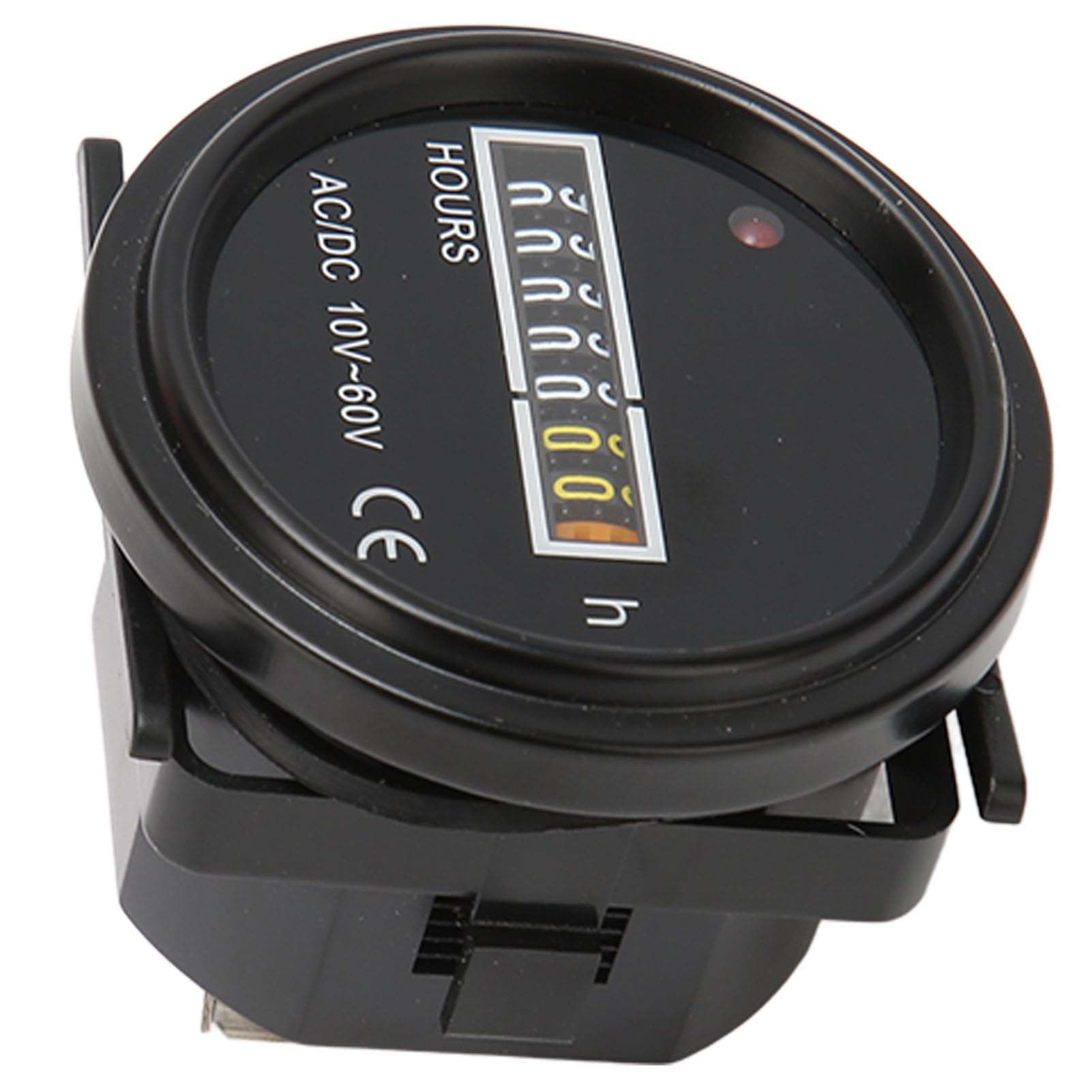 Mesureur d'heure de bateau,10-60V 2.4in Diamètre maximum 99999.99H Mesureur d'heure mécanique de haute précision Mesureurs d'heure de moteur numérique inductif pour générateur de moto de véhicule