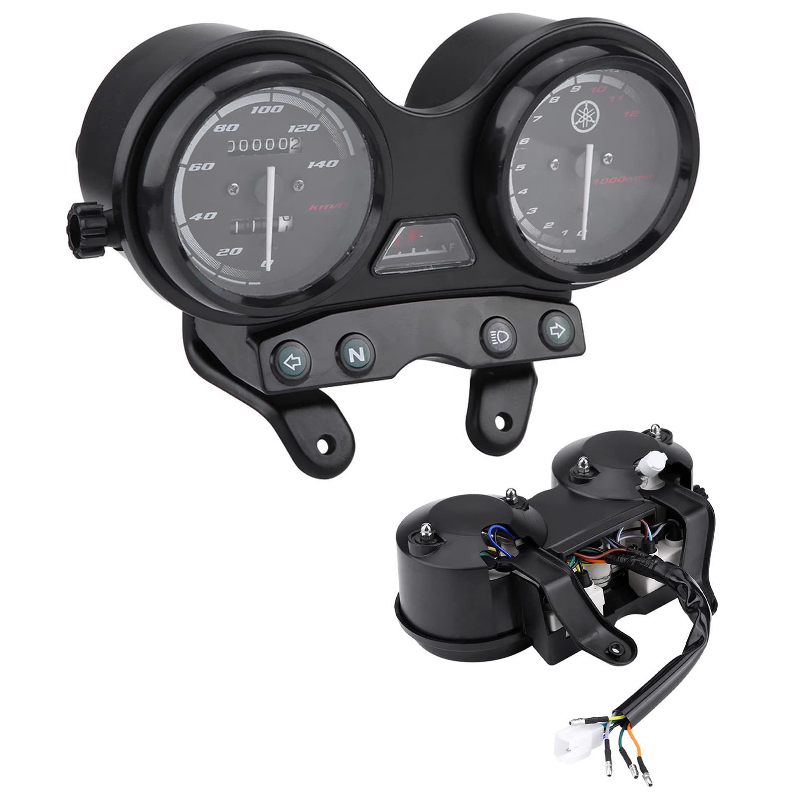 Velocímetro de motocicleta, DC 12V Moto Moto 12000RPM LCD Cuentakilómetros Velocímetro para YBR 125