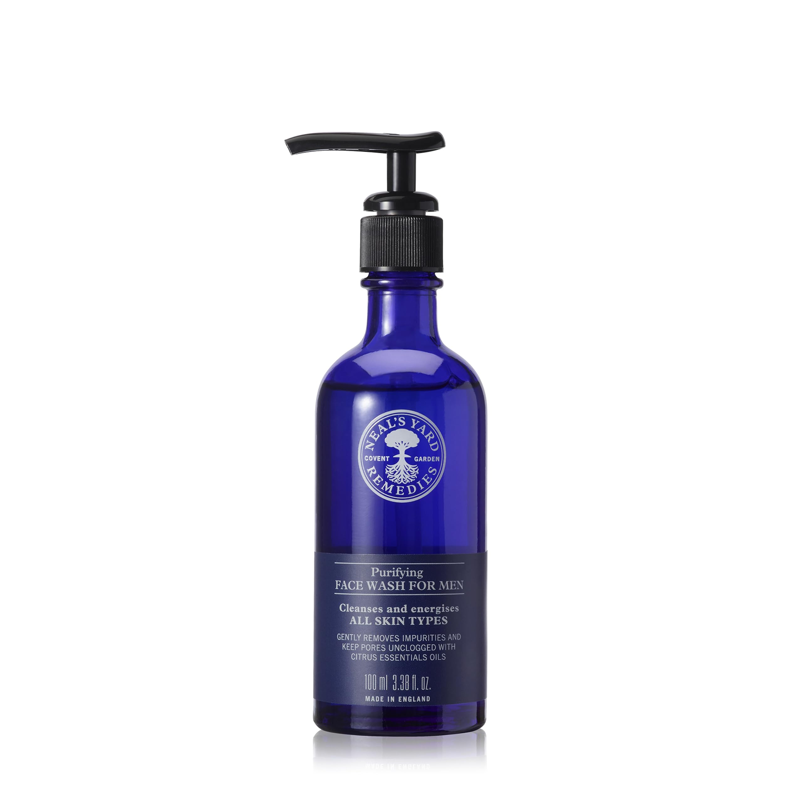 Neal's Yard Remedies Mens Purifying Face Wash, Daily Cleanser, Suitable for All Skin Types Vegan & Cruelty-Free,100ml