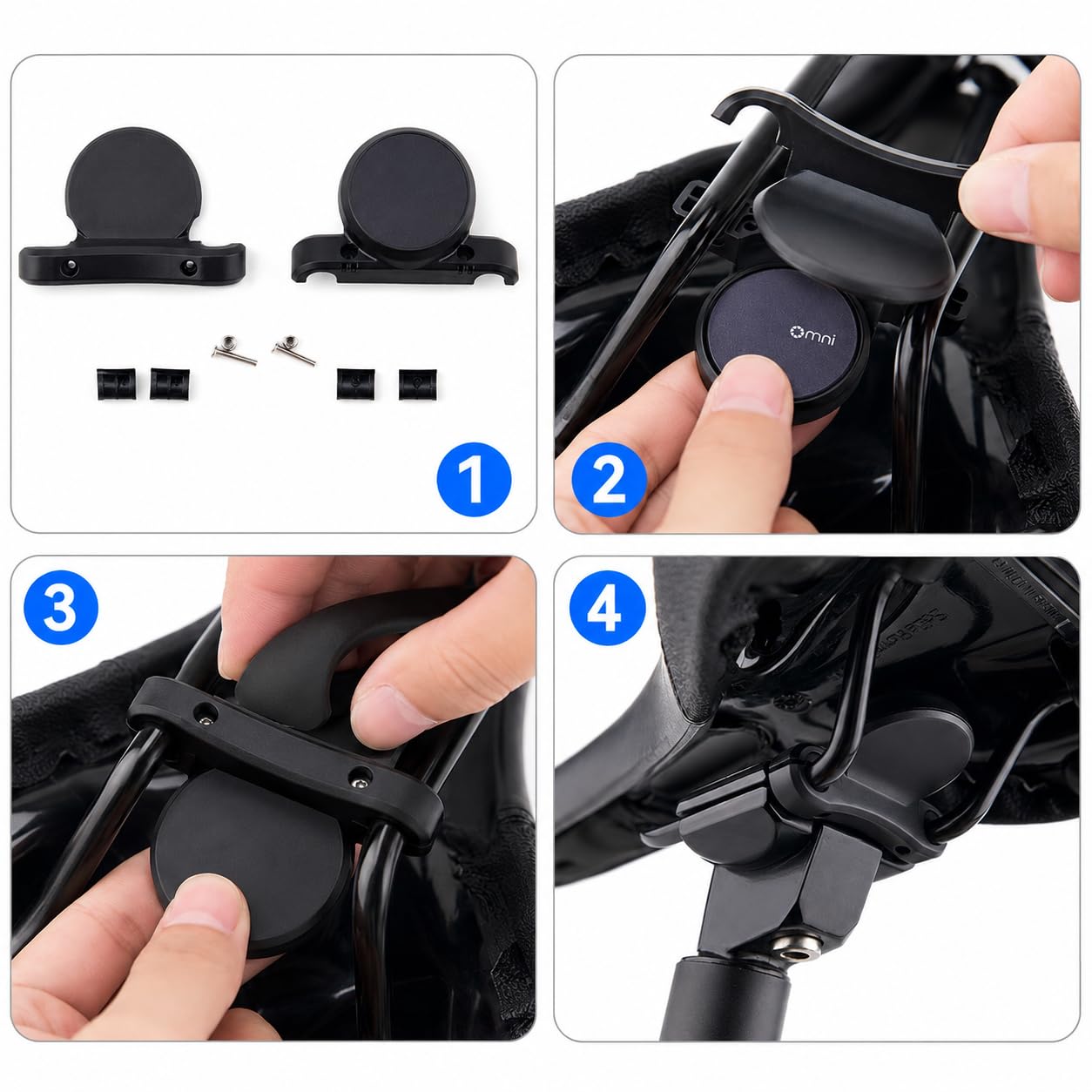 TrackLock - Antirrobo Bicicleta U Ultra Resistente 18mm con Trazador Discreto Incluido y Soporte Oculto Bajo Sillín, 3 Llaves