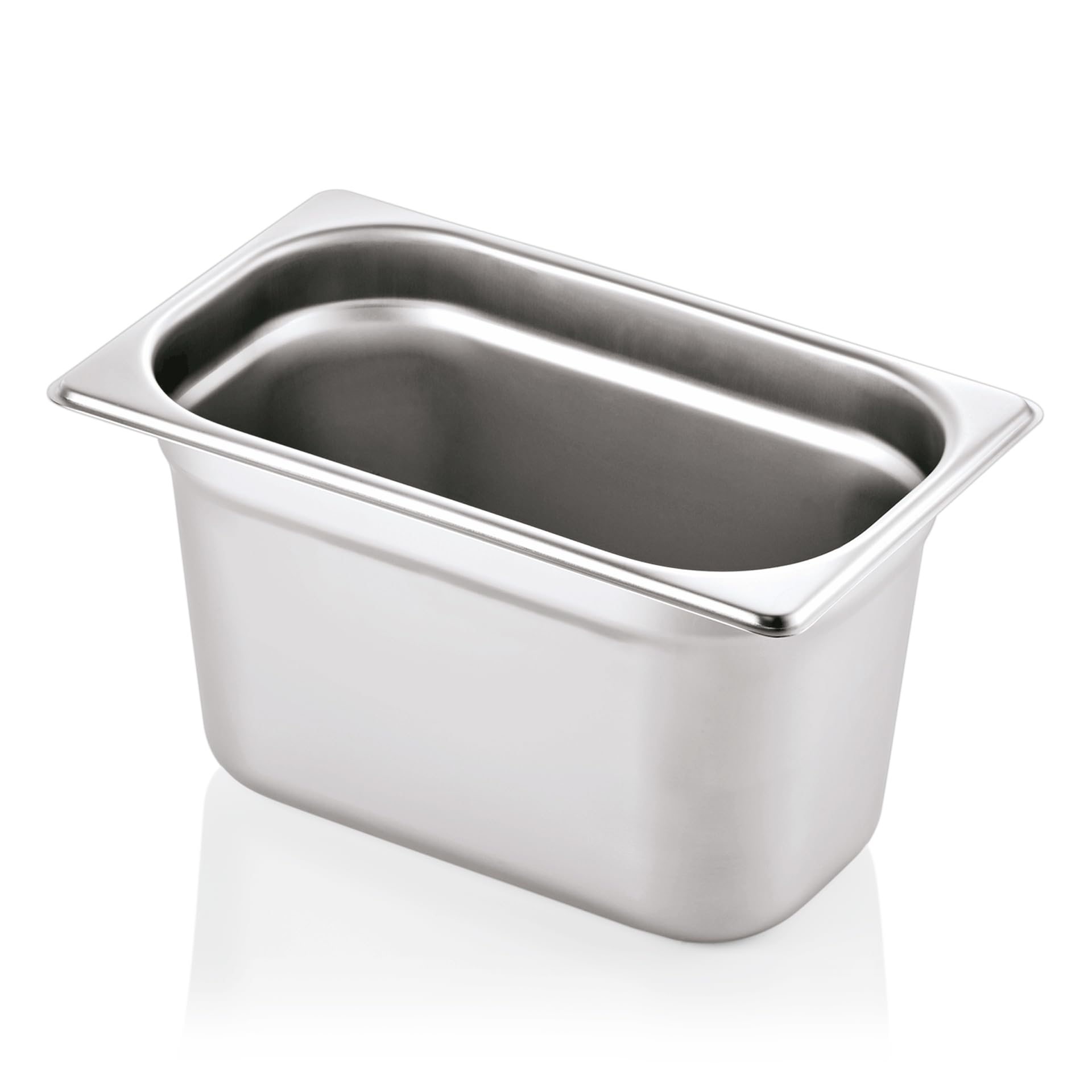 Morleos GN 1/4 150 mm - 4 Liter Gastronormbehälter aus rostfreiem Edelstahl 265 x 162 mm | stapelbar & rostfreier GN Behälter | Gastronomie-, Event- & Catering Zubehör aus robusten 0,7 mm Stahl |