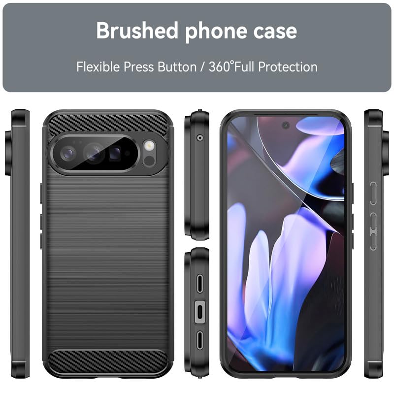 Image of Hybrid Carbon Fiber Back Case for Google Pixel 10 Pro XL (Black)