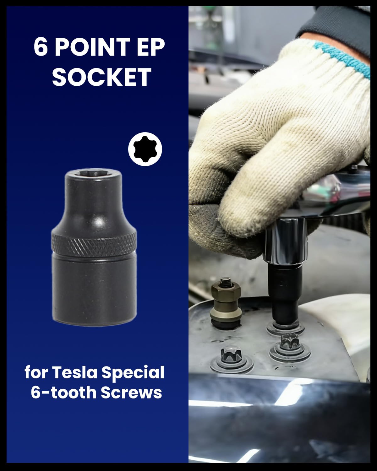 DPTOOL Set di bussole Torx Plus esterne Bussole EP a 6 punti EP4, EP5, EP6, EP7, EP8, EP10, EP11, EP12, EP14, EP16, EP18, EP20 - EP30, EP32 con 1/2'' 3/8'' 1/4 '' Dr E-Torx Plus Prese 19pz