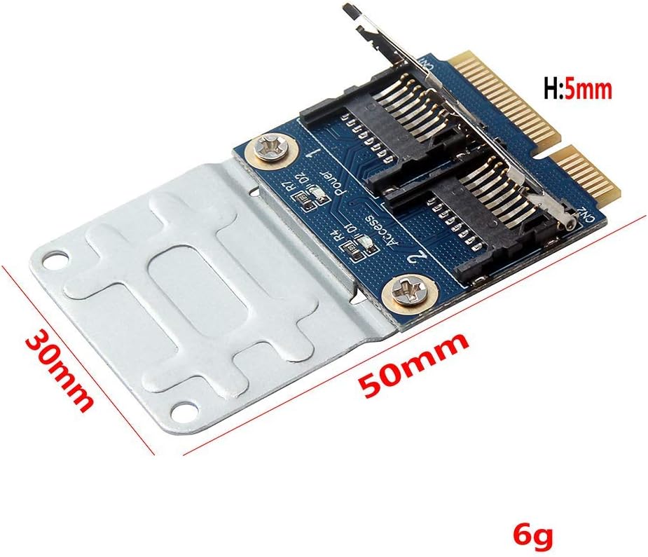 Tekit Dual Micro SD (TF) Card to Mini PCI-E Express with Half Bracket Memory Card Reader for Laptop (Supports Windows ME/2000/XP/Vista/7/8/10 and Mac OS, Max 32GB per Slot) image 4