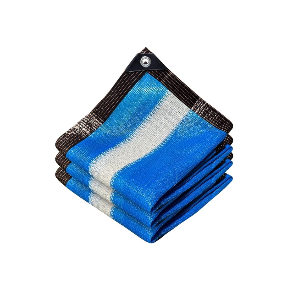 Malla Sombra Rayas Azul Blanco HDPE Aislamiento Térmico Protección UV Patio Jardín(3mx9m)