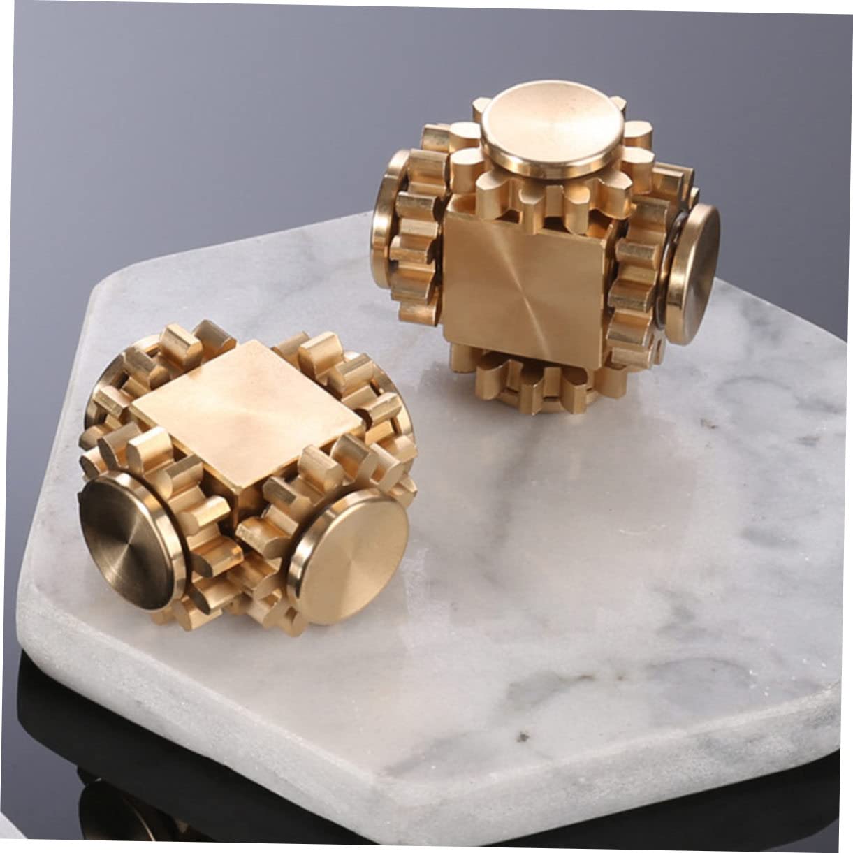 VICASKY 3pièces Jouet De Décompression Laiton Cube Gyrateur pour Garçon Fille Et Adultes Jouet Sensoriel Engrenage