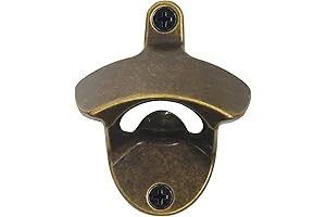 Bronze Antique Wall-Mounted Beer Bottle Opener with Cap Catcher