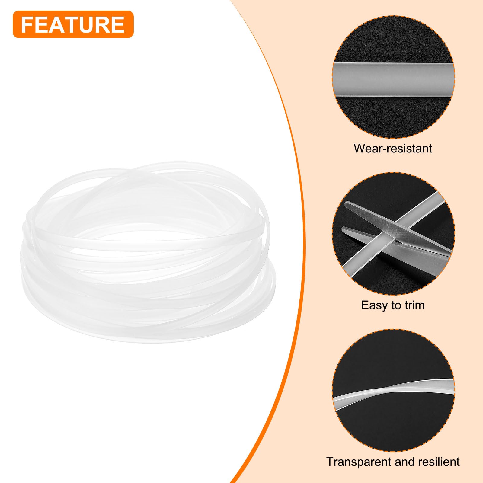 Rotolo Plastica PP BENECREAT Rotolo Di Disossamento In Plastica Da 10,9 Iardi/10 M, 3 Mm, Striscia Di Stecche Per Cucito In Plastica